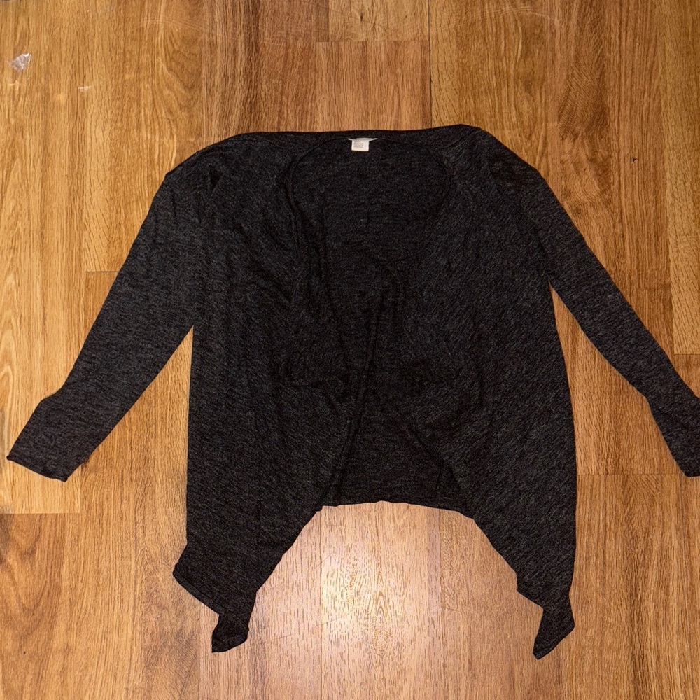 H&M Charcoal Open Front Cardigan